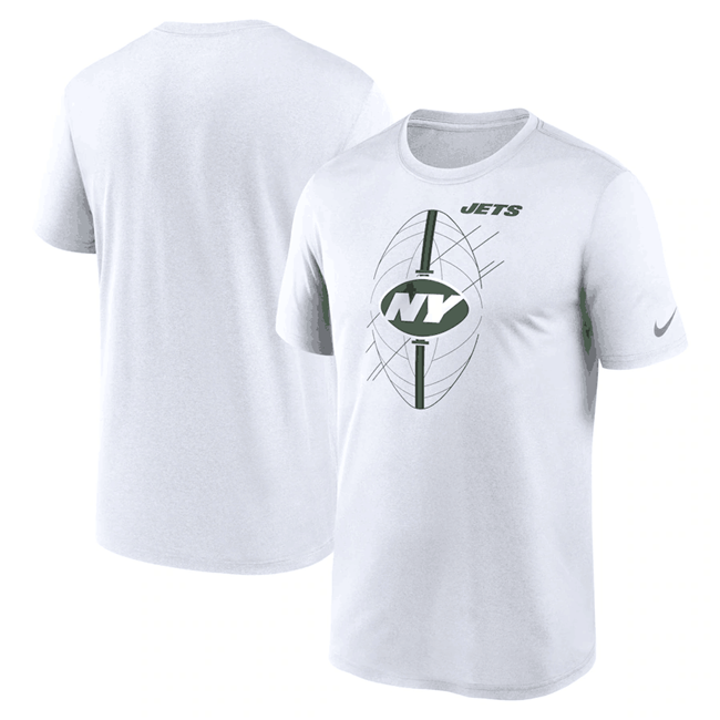 Men's New York Jets White Legend Icon Performance T-Shirt Men's New York Jets White Legend Icon Performance T-Shirt